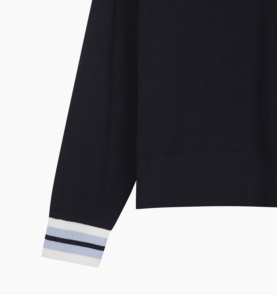 V NECK SWEATER L/S - null - Azul-Escuro | Sisley K image number 5